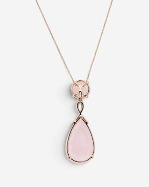 Giovanni Ferraris 18K Quartz & Diamond Pendant Necklace 046962 - Metallic