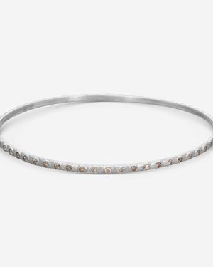 Armenta New World Sterling Champagne Diamond Eternity Bangle Bracelet 02869 - Metallic