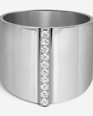Messika Kate 18K Diamond Wide Band Ring Sz. 7 05767-Wg-54 - Gray