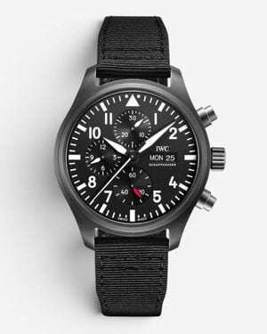 IWC Schaffhausen Pilot Top Gun Chronograph Ceramic Automatic Watch Iw389101 - Black