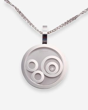 Chopard Happy Spirit 18K Diamond Pendant Necklace Og-35727 - Metallic