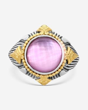 Konstantino Gen K 2 Sterling & 18K Corundum Ring Sz. 7 Dmk2151-652-S7 - Pink
