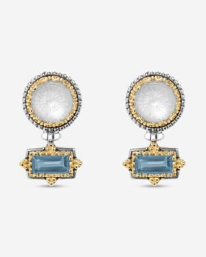 Konstantino Dome Sterling & 18K Mother Of Pearl & Spinel Earrings Skkj702-630 - Metallic