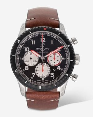 Breitling Aviator 8 Chronograph 43 Mosquito Stainless Steel Automatic Watch Ab01194A1B1X2 - Black
