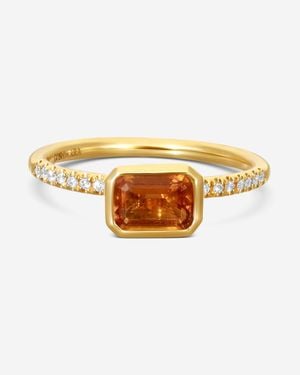 Goshwara Gossip 18K Citrine Emerald Cut Ring Sz. 6.75 Jr0068-Ct-D - Metallic