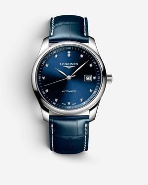 Longines Master Stainless Steel Diamond Automatic Watch L2.793.4.97.0 - Blue