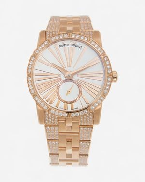 Roger Dubuis Excalibur 18K Rose Diamond Automatic Ladies Watch Dbex0381 - Metallic