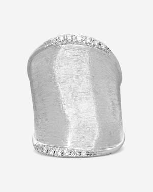 Marco Bicego Lunaria 18K Diamond Large Band Ring Sz. 7 Ab552_B_W_02 - White