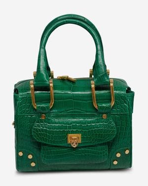 Chopard Caroline Mini Shiny Alligator Leather Handbag 95000-0209 - Green