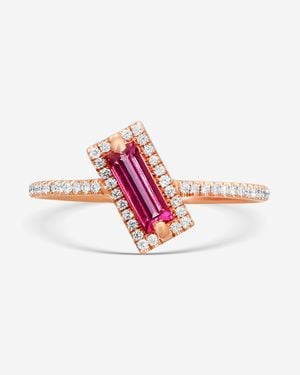 Suzanne Kalan 14K Diamond & Topaz Ring Sz. 6.5 Pr543-Rgpt - Pink