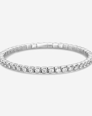 Ina Mar 18K 4.23 Ctw. Round Diamond Stretch Tennis Bracelet Abr40336Ed-Wqj075 - Metallic