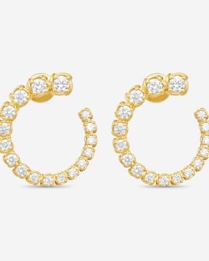 Ina Mar 18K 3.58 Ctw. Round Diamond Hoop Earrings Aer11087Dm-Yqj00 - Metallic