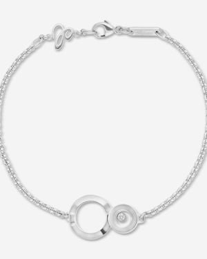 Chopard Happy 8 18K Diamond Chain Bracelet 859209-1001 - Metallic