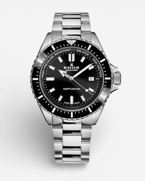 Edox Neptunian Stainless Steel Automatic Watch 80120-3Nm-Nin - Metallic