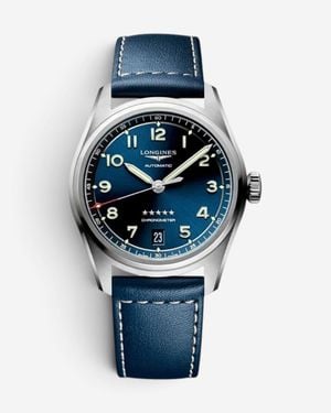 Longines Spirit Stainless Steel Automatic Watch L3.410.4.93.0 - Blue