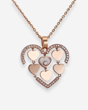 Chopard Happy Amore 18K Diamond Pendant Necklace Og-36010 - Metallic