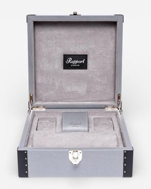 Rapport London Kensington Leather Six-Watch Box L3 - Gray