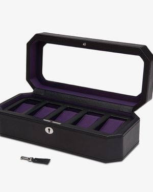 WOLF 1834 Windsor Vegan Leather 5 Piece Watch Box 458303 - Blue