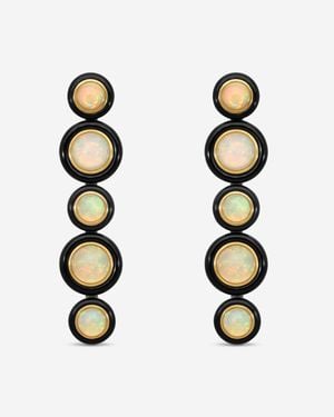 Goshwara G-One 18K Opal & Onyx Drop Earrings Je0628-Opoxy - Black