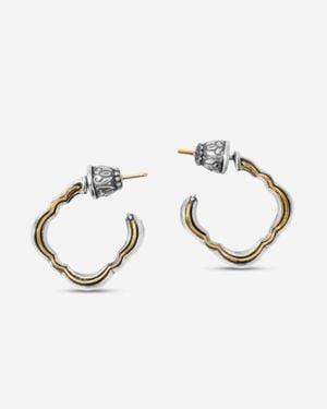 Konstantino Dome Sterling & 18K Hoop Earrings Skkj699-130 - Metallic