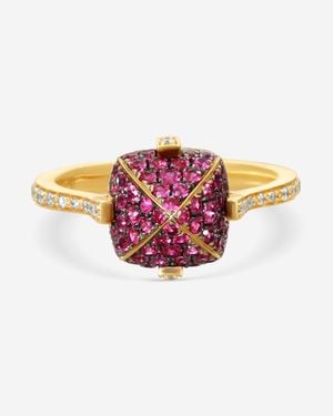 Goshwara Sugarloaf 18K Diamond And Ruby Ring Sz. 6.5 Jr0153-Ru-Y - Yellow