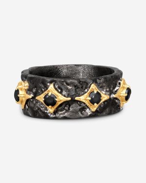 Armenta 18K & Sterling Hematite Band Ring Sz. 8 23295 - Black