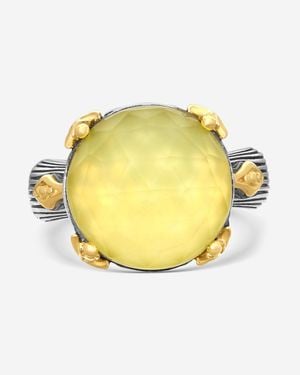 Konstantino Gen K 2 Sterling & 18K Agate Ring Sz. 7 Dmk2154-649-S7 - Yellow