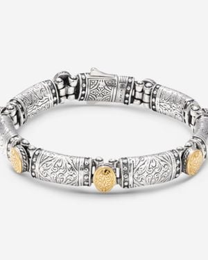 Konstantino Classic Sterling & 18K Station Bracelet Bmk4052-130 - Metallic