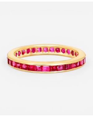 Suuna 14K Ruby Wedding Band Ring Sz. 6 W88629Ryy - Pink