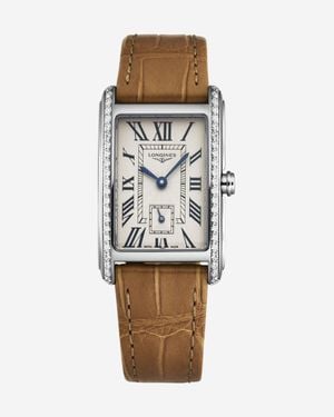Longines Dolcevita Stainless Steel Diamond Quartz Ladies Watch L5.512.0.71.4 - Brown