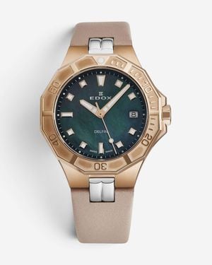 Edox Delfin Stainless Steel Diamond Quartz Ladies Watch 53020-37Rc-Nanr - Blue