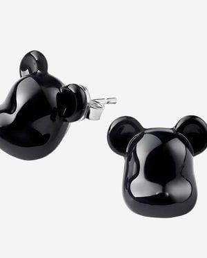Baccarat Bearbrick Sterling & Crystal Stud Earrings 2814123 - Black