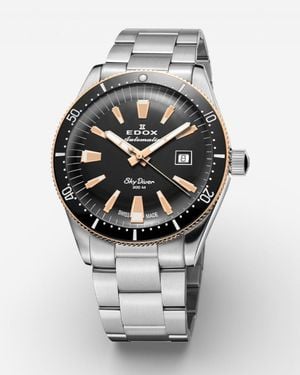 Edox Skydiver Limited Edition Stainless Steel Automatic Watch 80126-357Rnm-Nirb - Metallic