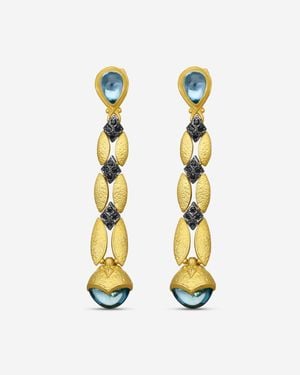 Konstantino Callas 18K Diamond & Swiss Topaz Earrings Skmk03148 - Metallic