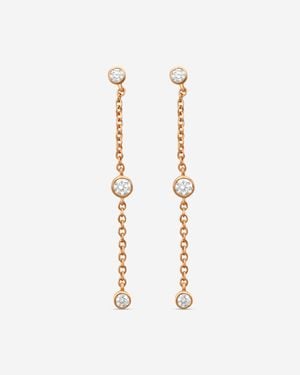 Memoire Cascade 18K Diamond Drop Earrings Fezy103-Rg - Metallic