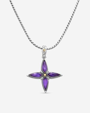 Konstantino Gen K 2 Sterling & 18K Amethyst Necklace Stkj425-653 - Metallic