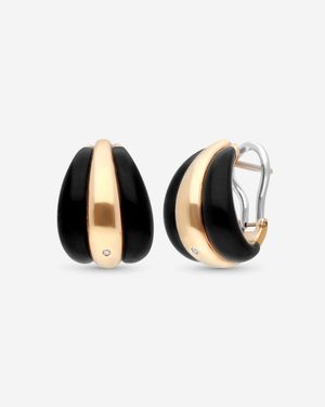 Damiani 18K Diamond & Onyx Huggie Earrings 20076821 - Multicolor