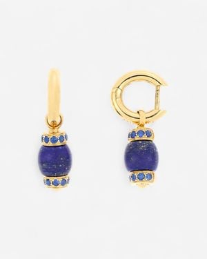 Tavan Le Carrousel 18K Lapis Lazuli & Sapphire Drop Earrings Jf-75-1193-La-Bs-Y-52 - Metallic