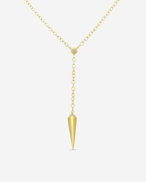 Sydney Evan Spike 14K Diamond Lariat Necklace N20286-Y - Metallic