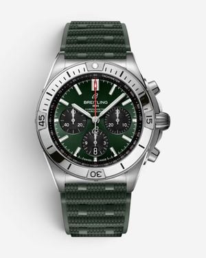 Breitling Chronomat Chronograph Stainless Steel Automatic Watch Ab0134101L - Green
