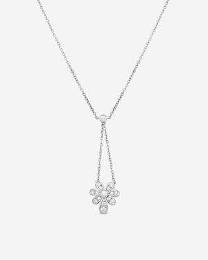 Suuna 18K Ice Flower Pendant N7632W - Metallic