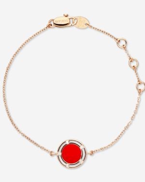 Damiani D. Side 18K Diamond & Carnelian Chain Bracelet 20086909 - Red