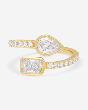 Ina Mar 18K Diamond Wrap Ring Sz. 6.25 Alr-19546-Y - Metallic