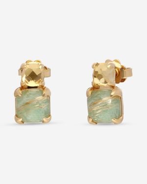 Superoro Iceberg 18K Multistone Earrings Iceberg/O001 - Metallic