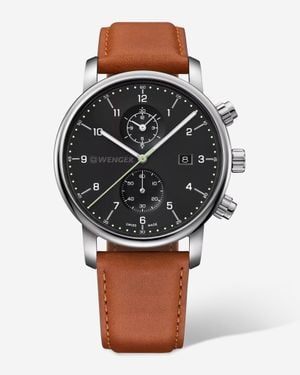 Wenger Swiss Army Urban Classic Chronograph Stainless Steel Watch 01.1743.121 - Black