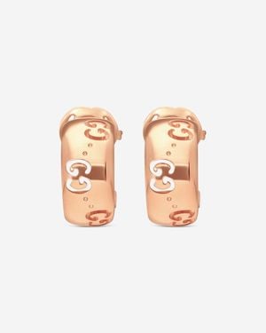 Gucci Icon 18K Hoop Earrings Ybd80436100200U - Pink