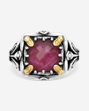 Konstantino Gen K Sterling & 18K Ruby Ring Sz. 7 Dkj936-546 - Pink