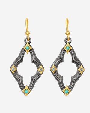 Armenta Sterling & 18K, And London Topaz Drop Earrings 21768 - Metallic