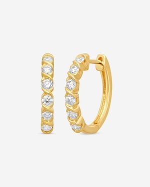 Ina Mar 14K Diamond Hoop Earrings Er25735-Cs4Yh - Metallic