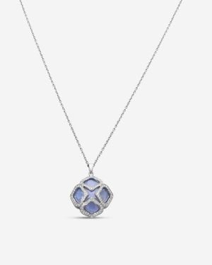 Chopard Imperiale 18K Diamond & Chalcedony Pendant Necklace 799220 - Metallic